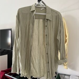 Cotton On Olive Green Gingham Shirt